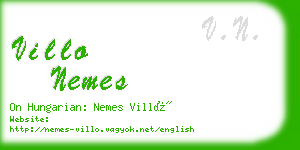 villo nemes business card